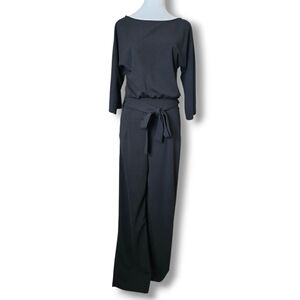 Boutique Black Belted Jumpsuit - Size Small